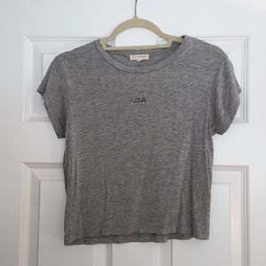 Light grey cropped top from Pac Sun.